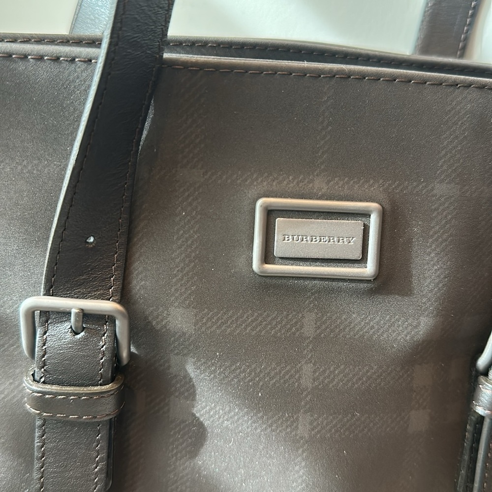 Burberry brown/Black Tote shoulder Bag - Picture 3 of 9